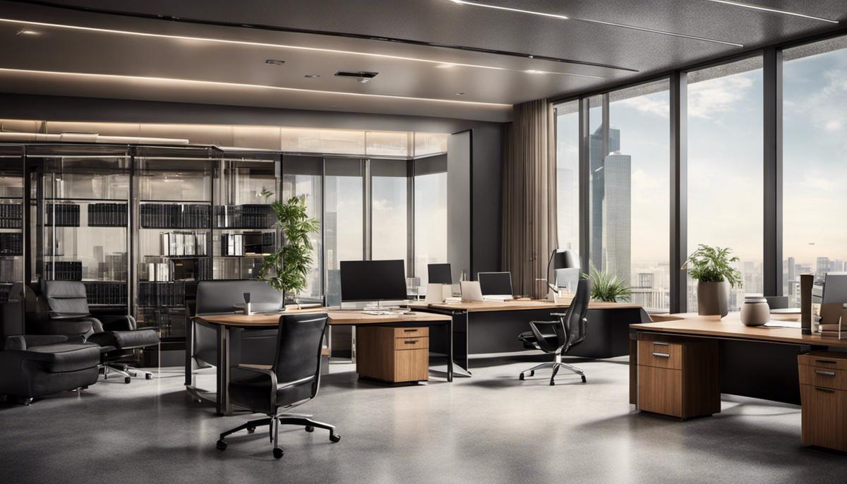 Image depicting an office with regional management job responsibilities, symbolizing the importance and complexity of the role.